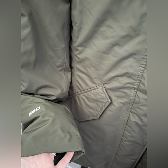 New THE NORTH FACE Pilson Waterproof Down Parka Hooded New Taupe Green Size Med - Picture 4 of 7
